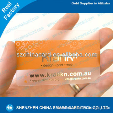 Round Corner PVC Transparent beauty business card design
